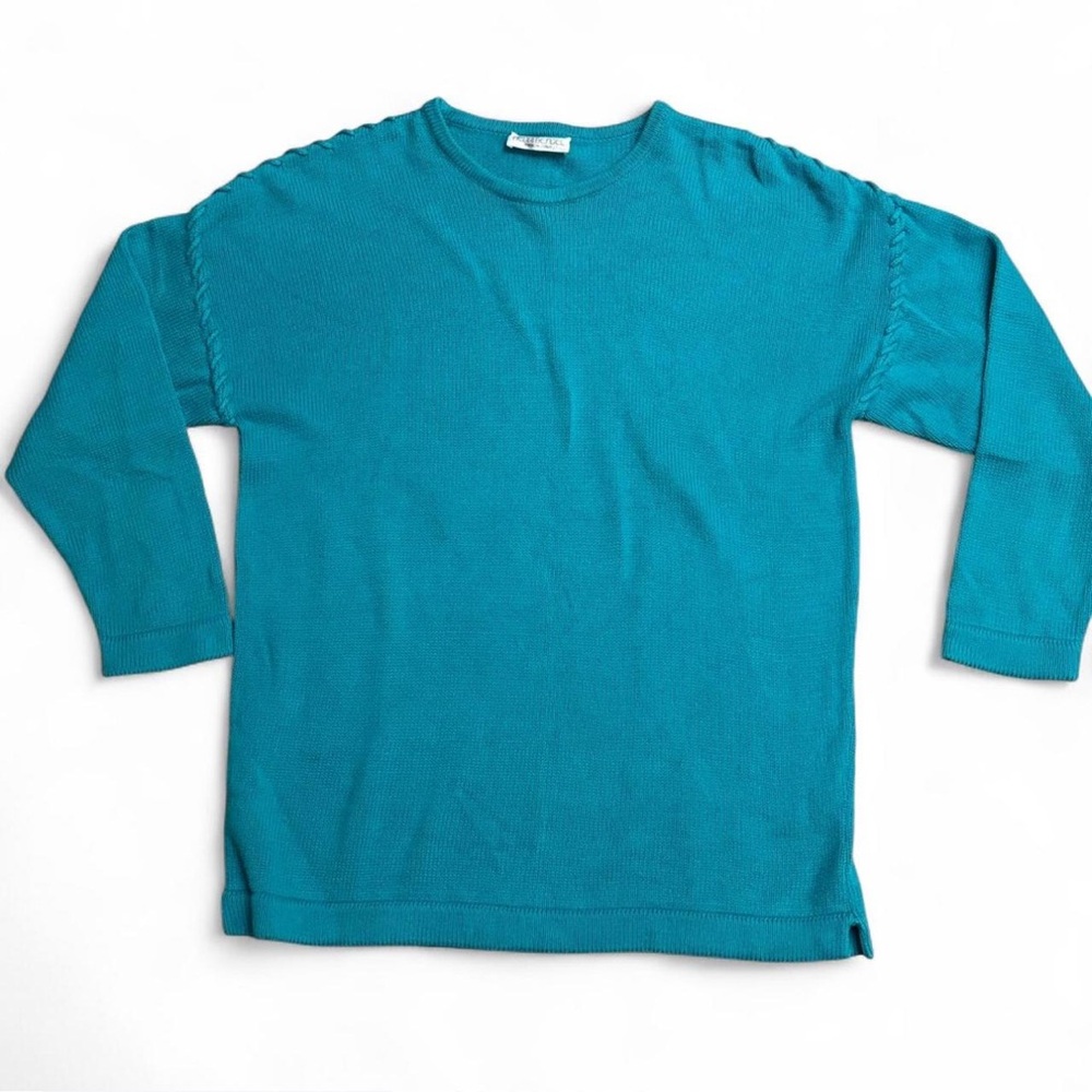 Henri Bendel Y2K Teal Knit Top